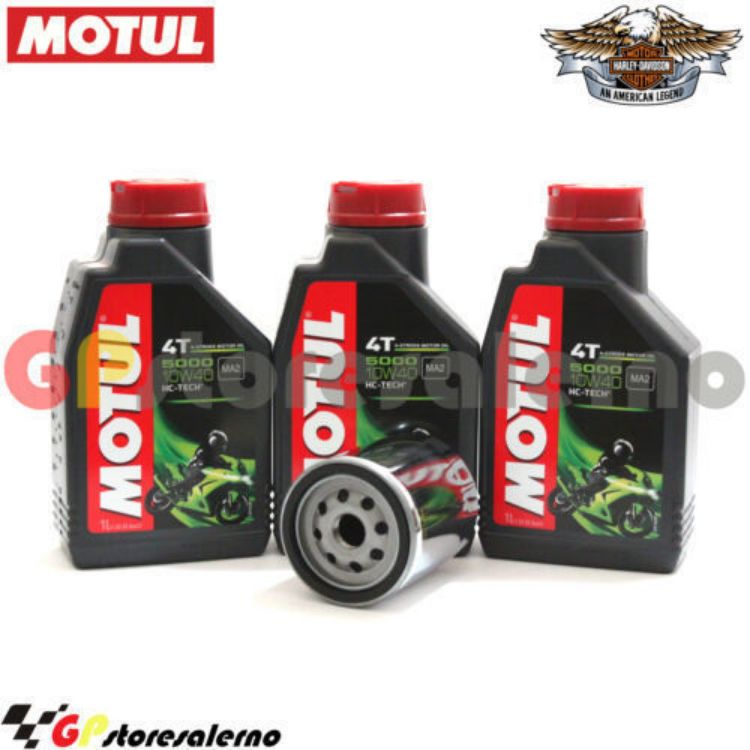 Immagine di KIT TAGLIANDO OLIO + FILTRO MOTUL 5000 10W40 3 LITRI HARLEY DAVIDSON 1200 SPORTSTER XR / XR X DAL 2009 AL 2012
