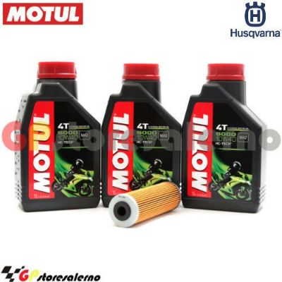 Visualizza i dettagli per KIT TAGLIANDO OLIO + FILTRO MOTUL 5000 10W40 3 LITRI HUSQVARNA NORDEN 901 2022 Immagine di KIT TAGLIANDO OLIO + FILTRO MOTUL 5000 10W40 3 LITRI HUSQVARNA NORDEN 901 2022