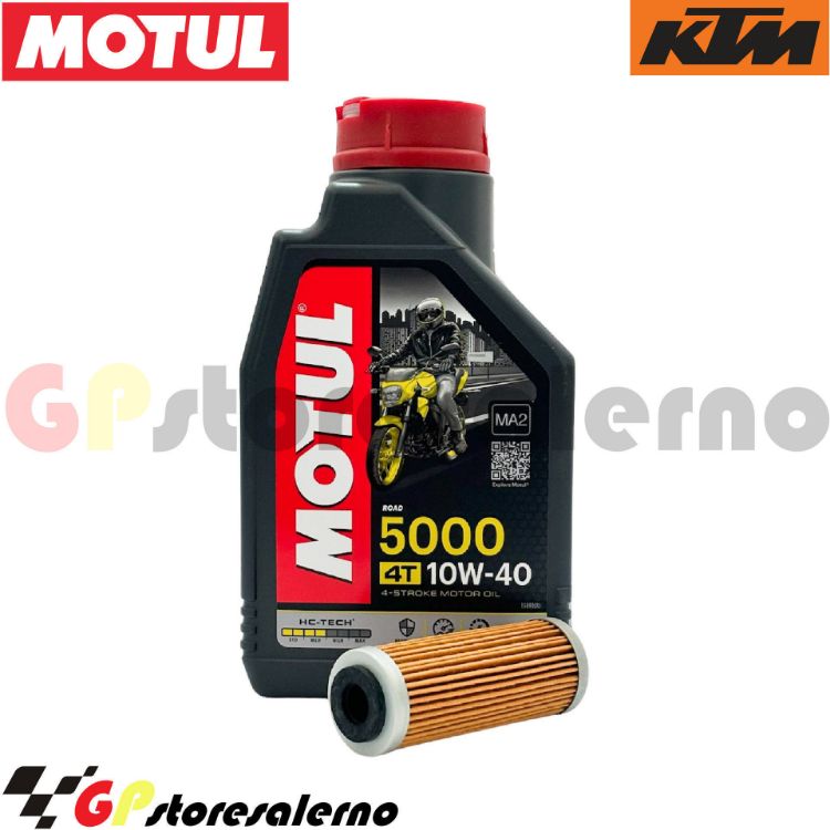 Immagine di KIT TAGLIANDO OLIO + FILTRO MOTUL 5000 10W40 1 LITRO KTM EXC 350 F SIX DAYS IKD 2024