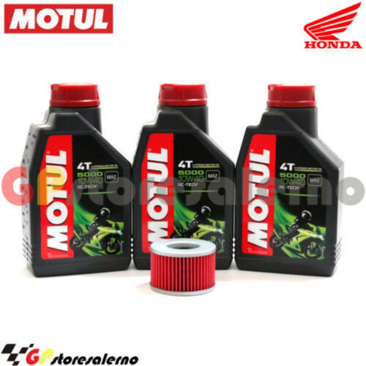 Immagine di KIT TAGLIANDO OLIO + FILTRO MOTUL 5000 10W40 3 LITRI HONDA CB 450 NF 1985