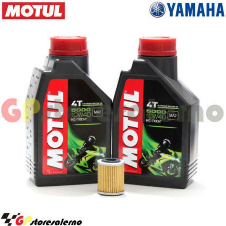 Immagine di KIT TAGLIANDO OLIO + FILTRO MOTUL 5000 10W40 2 LITRI YAMAHA WR 400 F DAL 1999 AL 2001
