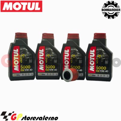 Visualizza i dettagli per KIT TAGLIANDO OLIO + FILTRO MOTUL 5000 10W40 4 LITRI BOMBARDIER DS 650 DAL 2000 AL 2006 Immagine di KIT TAGLIANDO OLIO + FILTRO MOTUL 5000 10W40 4 LITRI BOMBARDIER DS 650 DAL 2000 AL 2006