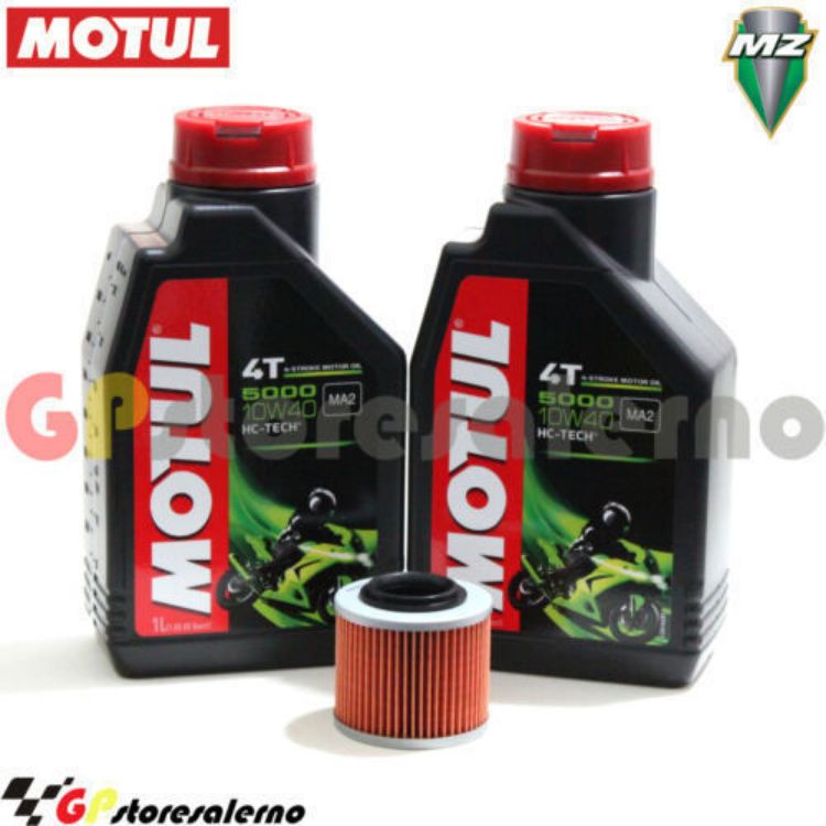 Immagine di KIT TAGLIANDO OLIO + FILTRO MOTUL 5000 10W40 2 LITRI MUZ 125 SM DAL 2000 AL 2008