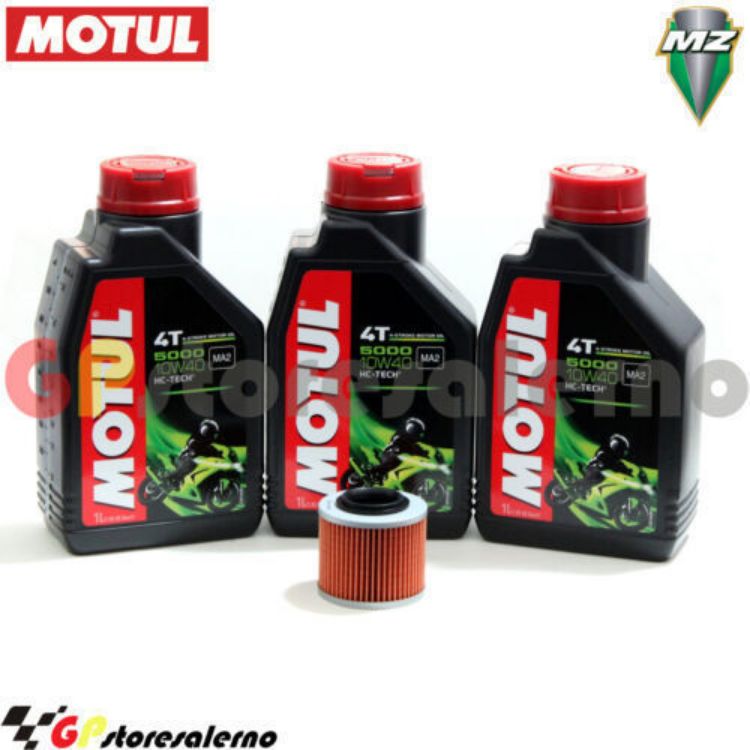 Immagine di KIT TAGLIANDO OLIO + FILTRO MOTUL 5000 10W40 3 LITRI MUZ 500 SAXON COUNTRY DAL 1991 AL 1997
