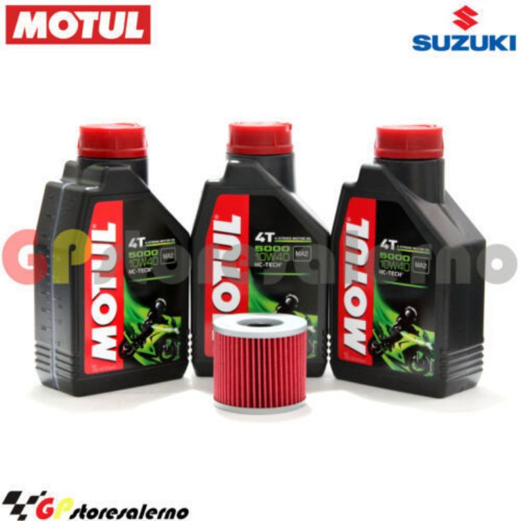 Immagine di KIT TAGLIANDO OLIO + FILTRO MOTUL 5000 10W40 3 LITRI SUZUKI GSF 400 BANDIT DAL 1990 AL 1995