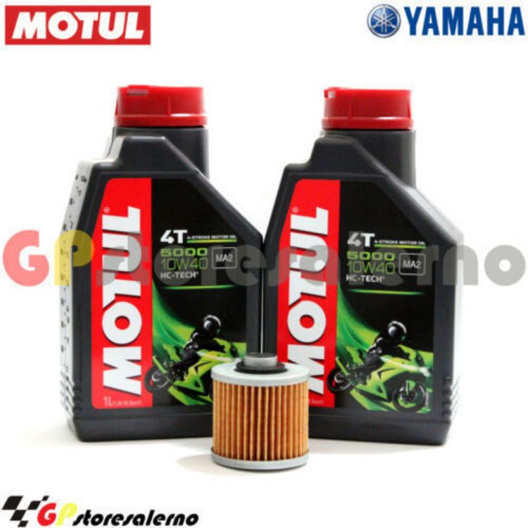 Immagine di KIT TAGLIANDO OLIO + FILTRO MOTUL 5000 10W40 2 LITRI YAMAHA XV 125 S VIRAGO DAL 2000 AL 2004