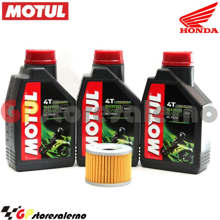 Immagine di KIT TAGLIANDO OLIO + FILTRO MOTUL 5000 10W40 3 LITRI HONDA CB 650 DAL 1979 AL 1981