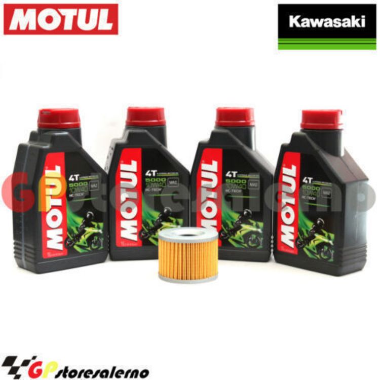 Immagine di KIT TAGLIANDO OLIO + FILTRO MOTUL 5000 10W40 4 LITRI KAWASAKI KZ 1100 DAL 1981 AL 1982