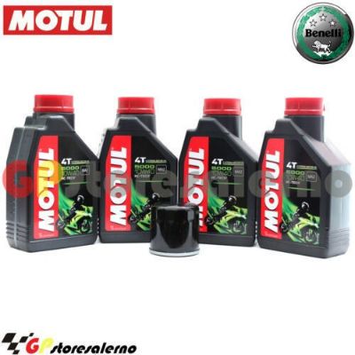 Visualizza i dettagli per KIT TAGLIANDO OLIO + FILTRO MOTUL 5000 10W40 4 LITRI BENELLI LEONCINO 800 / TRAIL DAL 2022 AL 2024 Immagine di KIT TAGLIANDO OLIO + FILTRO MOTUL 5000 10W40 4 LITRI BENELLI LEONCINO 800 / TRAIL DAL 2022 AL 2024