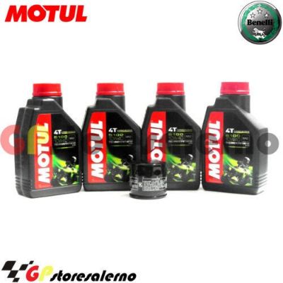 Visualizza i dettagli per KIT TAGLIANDO OLIO + FILTRO MOTUL 5100 10W40 4 LITRI BENELLI BN 600 / GT / R DAL 2014 AL 2016 Immagine di KIT TAGLIANDO OLIO + FILTRO MOTUL 5100 10W40 4 LITRI BENELLI BN 600 / GT / R DAL 2014 AL 2016