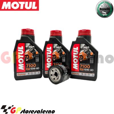 Visualizza i dettagli per KIT TAGLIANDO OLIO + FILTRO MOTUL 7100 10W40 3L BENELLI BN 302 / ABS DAL 2015 AL 2020 Immagine di KIT TAGLIANDO OLIO + FILTRO MOTUL 7100 10W40 3L BENELLI BN 302 / ABS DAL 2015 AL 2020