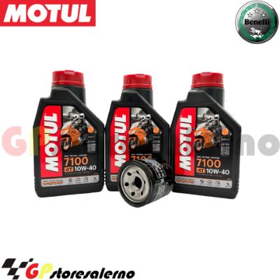 Visualizza i dettagli per KIT TAGLIANDO OLIO + FILTRO MOTUL 7100 10W40 3L BENELLI 752 S DAL 2019 AL 2024 Immagine di KIT TAGLIANDO OLIO + FILTRO MOTUL 7100 10W40 3L BENELLI 752 S DAL 2019 AL 2024