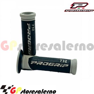 Visualizza i dettagli per 732 COPPIA MANOPOLE PROGRIP FORATE 22/24 SOFT TOUCH SBK COLORE GRIGIO Immagine di 732 COPPIA MANOPOLE PROGRIP FORATE 22/24 SOFT TOUCH SBK COLORE GRIGIO