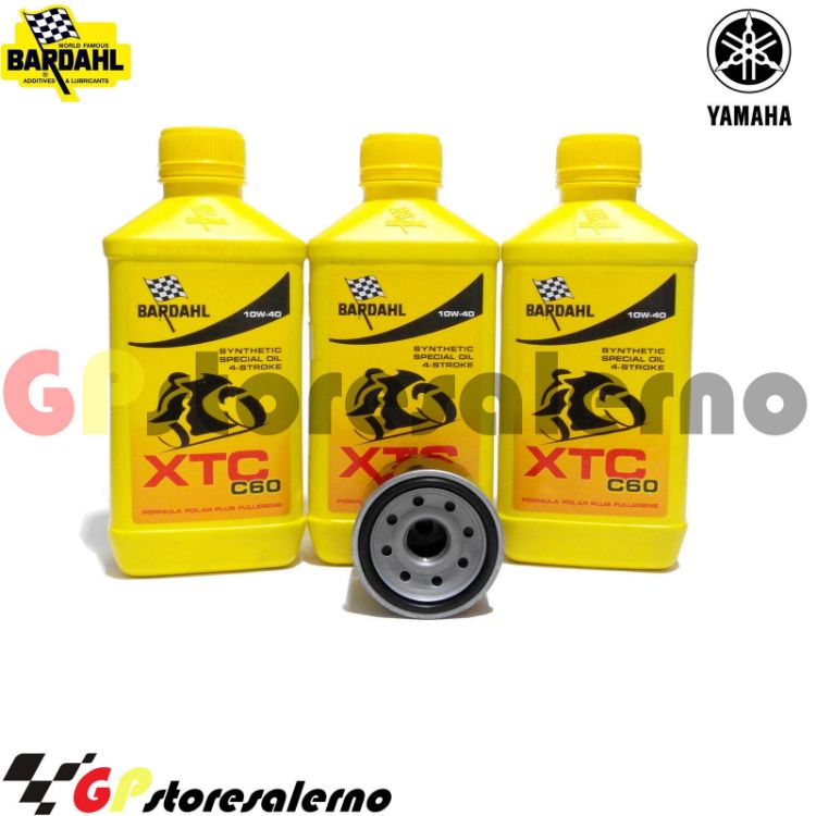 Immagine di KIT TAGLIANDO OLIO + FILTRO 3L BARDAHL XTC C60 10W40 YAMAHA 700 MT-07 ABS DAL 2014 AL 2024
