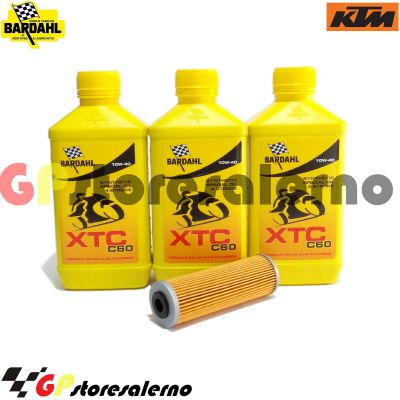 Visualizza i dettagli per KIT TAGLIANDO OLIO + FILTRO 3L BARDAHL XTC C60 10W40 KTM 950 SUPERMOTO / R DAL 2006 AL 2008 Immagine di KIT TAGLIANDO OLIO + FILTRO 3L BARDAHL XTC C60 10W40 KTM 950 SUPERMOTO / R DAL 2006 AL 2008