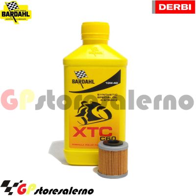 Visualizza i dettagli per KIT TAGLIANDO OLIO + FILTRO 1L BARDAHL XTC C60 10W40 DERBI 125 SENDA R SM RACING 4T DAL 2009 AL 2013 Immagine di KIT TAGLIANDO OLIO + FILTRO 1L BARDAHL XTC C60 10W40 DERBI 125 SENDA R SM RACING 4T DAL 2009 AL 2013