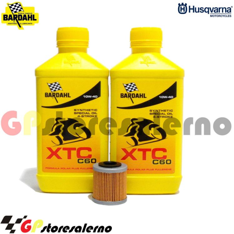 Immagine di KIT TAGLIANDO OLIO + FILTRO 2L BARDAHL XTC C60 10W40 HUSQVARNA 510 TC DAL 2008 AL 2010