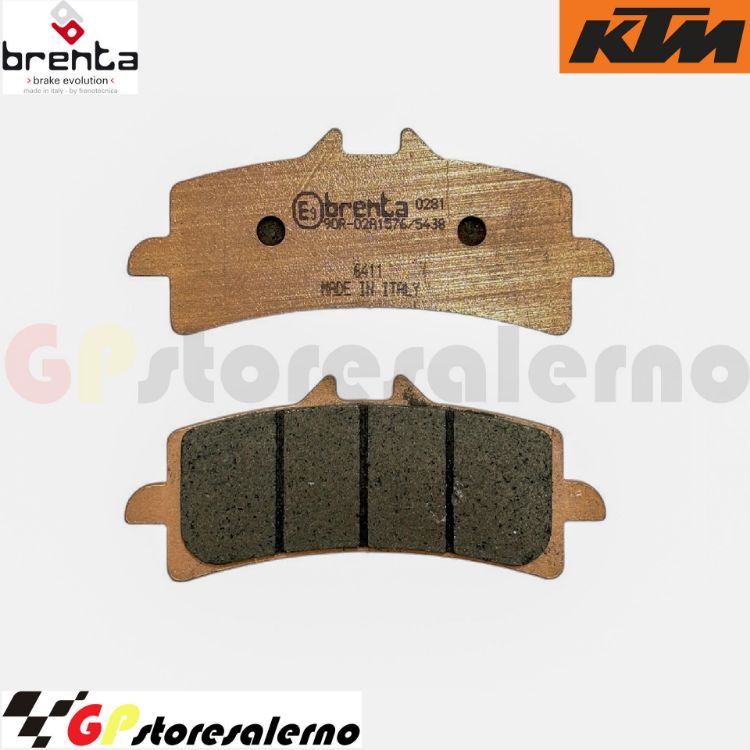 Immagine di 7113 PRO COPPIA PASTIGLIE BRENTA RACING SINTERIZZATE PRO KTM 990 SUPERMOTO R DAL 2009 AL 2011