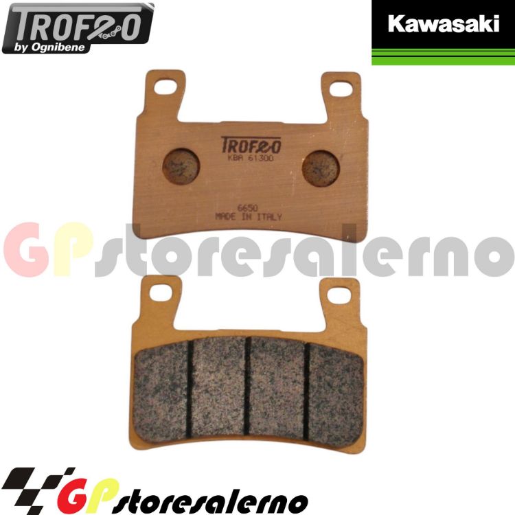 Immagine di 43024501 COPPIA PASTIGLIE FRENO ANTERIORI SINTERIZZATE OGNIBENE TROFEO KAWASAKI 636 DAL 2013 AL 2017
