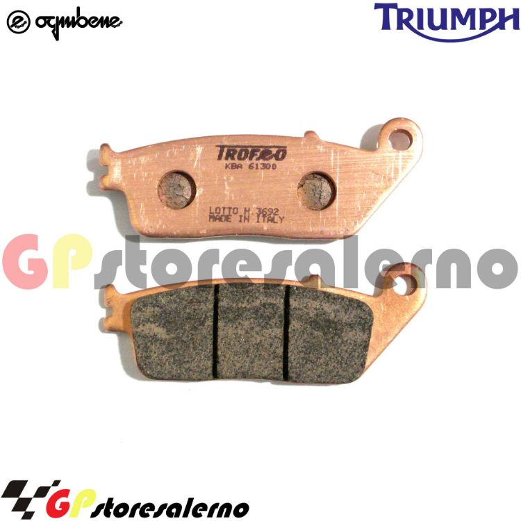 Immagine di 43020201 COPPIA PASTIGLIE FRENO ANTERIORI SINTERIZZATE OGNIBENE TROFEO TRIUMPH 900 TIGER I DAL 1999 AL 2000