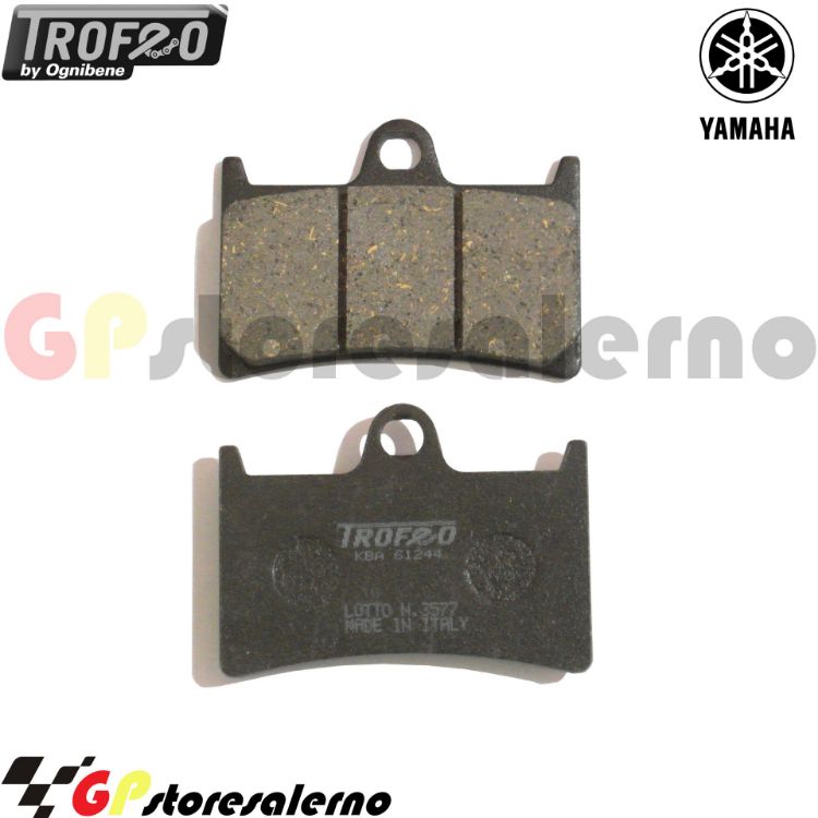 Immagine di 43021000 PASTIGLIE ANTERIORI ORGANICHE OGNIBENE PER YAMAHA 890 MT 09 MT09 DAL 2021 AL 2025