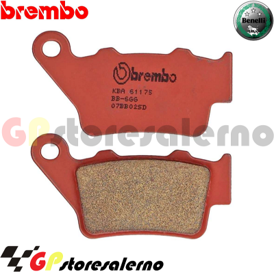 Visualizza i dettagli per 07BB02SD COPPIA PASTIGLIE FRENO POSTERIORI SINTERIZZATE BREMBO PER BENELLI 700 TRK 702 X 2023 2024 2025 Immagine di 07BB02SD COPPIA PASTIGLIE FRENO POSTERIORI SINTERIZZATE BREMBO PER BENELLI 700 TRK 702 X 2023 2024 2025