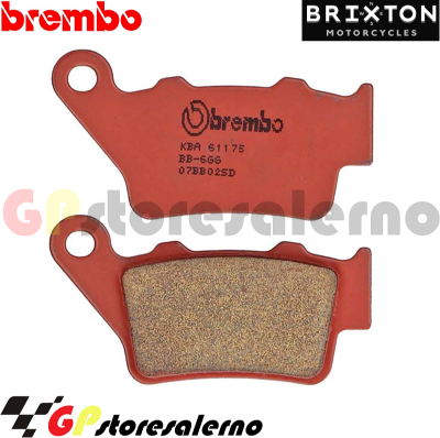 Visualizza i dettagli per 07BB02SD COPPIA PASTIGLIE FRENO POSTERIORI SINTERIZZATE BREMBO PER BRIXTON 500 CROSSFIRE X DAL 2020 AL 2024 Immagine di 07BB02SD COPPIA PASTIGLIE FRENO POSTERIORI SINTERIZZATE BREMBO PER BRIXTON 500 CROSSFIRE X DAL 2020 AL 2024