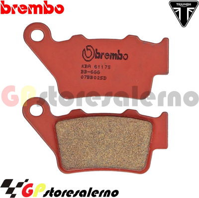 Visualizza i dettagli per 07BB02SD COPPIA PASTIGLIE FRENO POSTERIORI SINTERIZZATE BREMBO PER TRIUMPH 1200 TIGER GT PRO DAL 2022 AL 2024 Immagine di 07BB02SD COPPIA PASTIGLIE FRENO POSTERIORI SINTERIZZATE BREMBO PER TRIUMPH 1200 TIGER GT PRO DAL 2022 AL 2024
