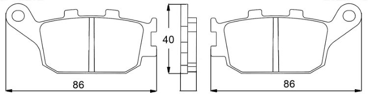Immagine di 43024400 PASTIGLIE POSTERIORI ORGANICHE OGNIBENE KAWASAKI 1000 Z H2 SE DAL 2020 AL 2024