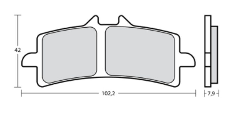 Immagine di M497Z04 COPPIA PASTIGLIE FRENO ANTERIORI RACING BREMBO Z04 PER APRILIA 1100 RSV4 DAL 2019 AL 2023