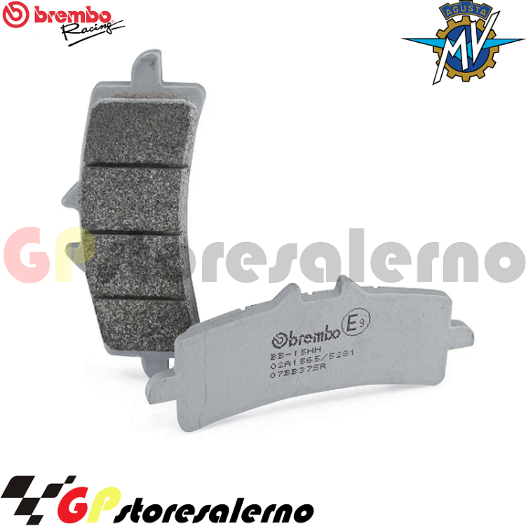 Immagine di 07BB37SR COPPIA PASTIGLIE FRENO ANTERIORI RACING STRADA PISTA BREMBO SR PER MV AGUSTA 675 F3 ORO 2012 2013