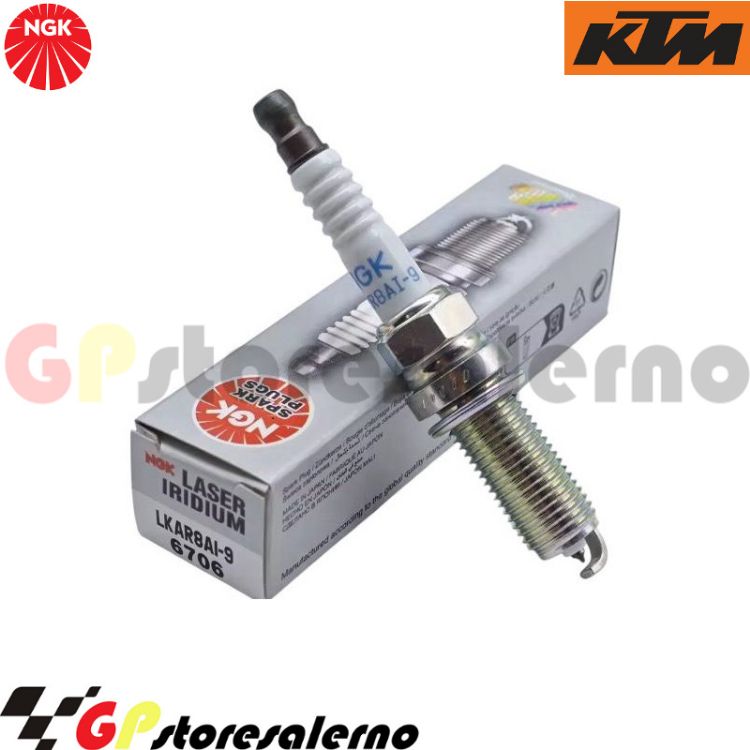 Immagine di 6706 CANDELA NGK LKAR8AI-9 LASER IRIDIUM PER KTM 690 SMC 4T DAL 2008 AL 2011