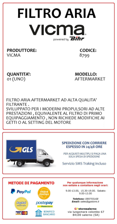 Immagine di 8799 FILTRO ARIA TECNIUM PER YAMAHA 1100 BT BULLDOG DAL 2002 AL 2006