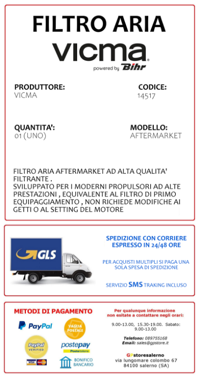 Immagine di 14517 FILTRO ARIA TECNIUM PER YAMAHA 660 XT R DAL 2004 AL 2015