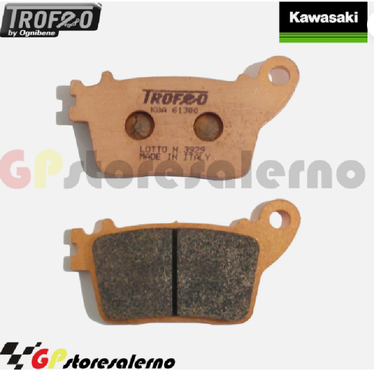 Immagine di 43032001 COPPIA PASTIGLIE FRENO POSTERIORI SINTERIZZATE OGNIBENE TROFEO KAWASAKI 1000 ZX-10RR NINJA DAL 2017 AL 2025