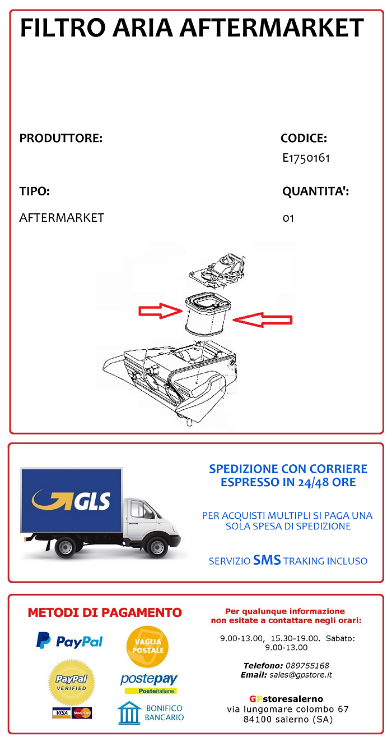 Immagine di 50161 FILTRO ARIA AFTERMARKET PER KYMCO 125 PEOPLE S DAL 2017 AL 2021