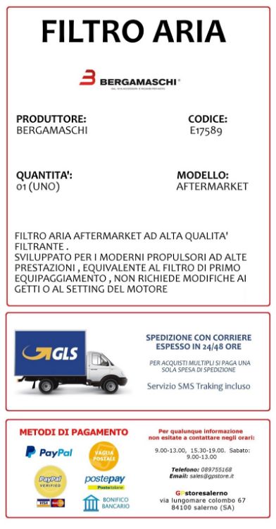 Immagine di E17589 FILTRO ARIA AFTERMARKET PER HONDA 150 PES PS DAL 2006 AL 2012