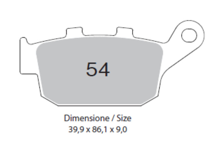 Immagine di 43005400 PASTIGLIE POSTERIORI ORGANICHE OGNIBENE HONDA 650 CBR F DAL 2014 AL 2018