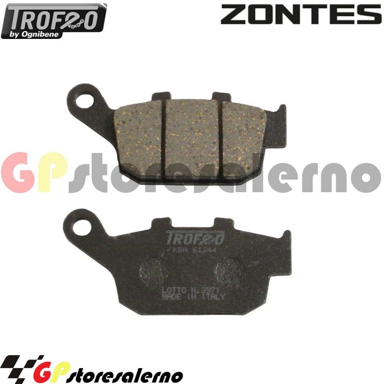 Immagine di 43005400 PASTIGLIE POSTERIORI ORGANICHE OGNIBENE ZONTES 125 U ROADSTER DAL 2020 AL 2024