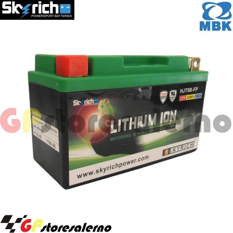 Immagine di 327111 BATTERIA A LITIO SKYRICH POTENTE EQUIVALENTE YT7B-BS YT9B-BS MBK 250 SKYLINER DAL 2000 AL 2005
