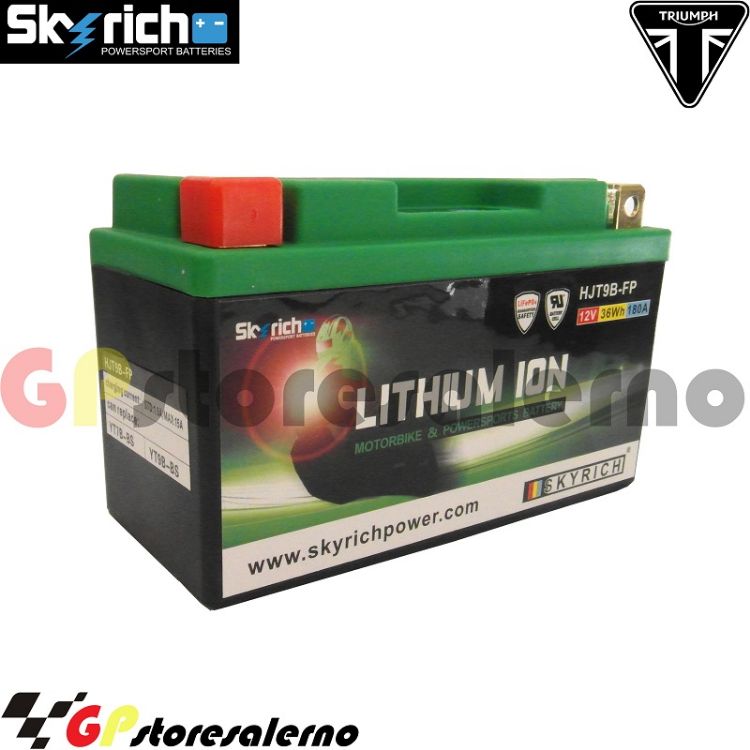 Immagine di 327111 BATTERIA A LITIO SKYRICH POTENTE EQUIVALENTE YT7B-BS YT9B-BS TRIUMPH 675 DAYTONA DAL 2006 AL 2010