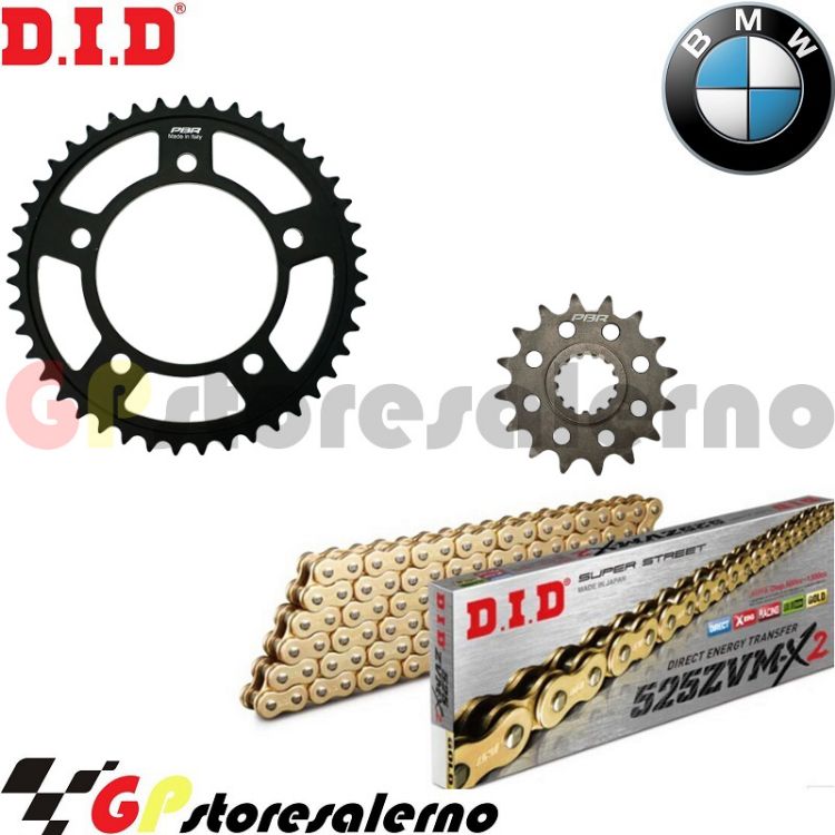 Immagine di GP28 KIT TRASMISSIONE DID CATENA PASSO 525 ZVMX2 CORONA E PIGNONE ALLEGGERITO 17/45 PER BMW M 1000 RR DAL 2021 AL 2025