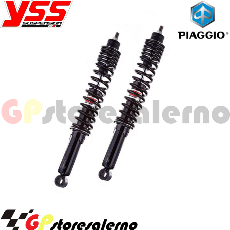 Immagine di TD220-340P-02-88 COPPIA AMMORTIZZATORI POSTERIORI REGOLABILI YSS PIAGGIO 250 VESPA GTV / NAVY DAL 2006 AL 2011